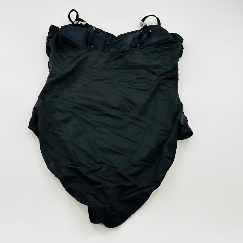 Magicsuit Black Solid Isabel Underwire Ruching V-… - image 6